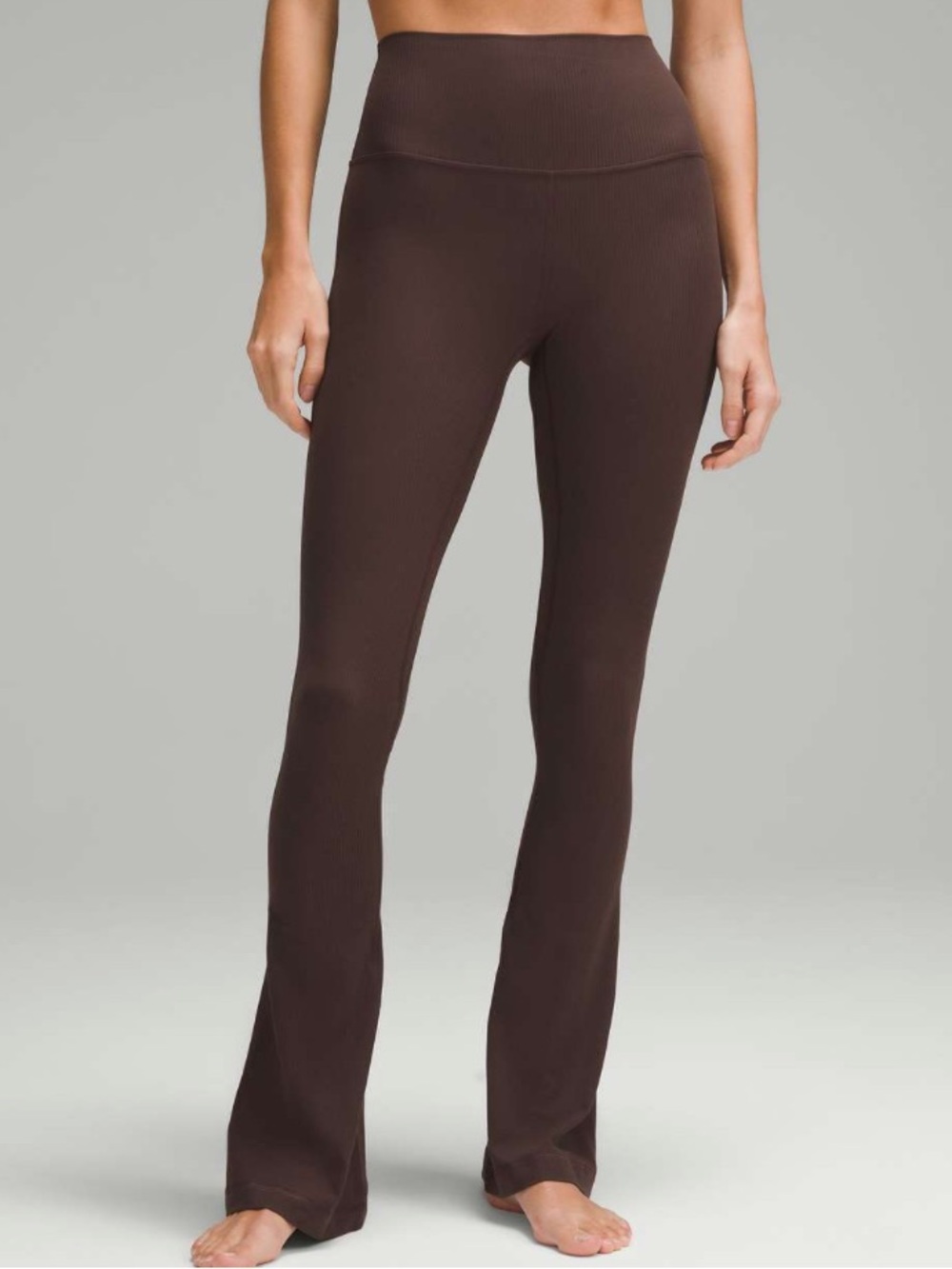 Lululemon Align Ribbed Mini Flared Pant Extra Short Espresso Brown 4
